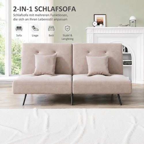 Schlafsofa 180cm mit kissen - mit,