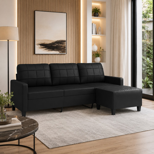 Sitzer sofa kunstleder couch - sofa,
