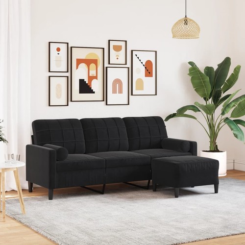 Sitzer sofa mit fußhocker - 3-sitzer-sofa,