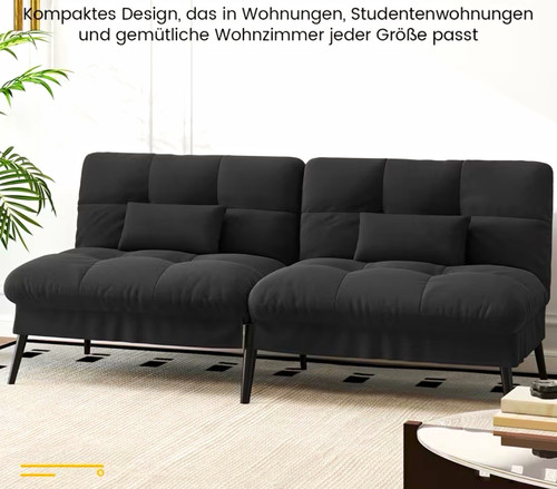 Schlafsofa schwarz sitzer - schlafsofa, 2-sitzer