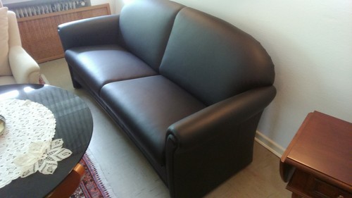 Hochwertiges ledersofa schwarz - hochwertiges,